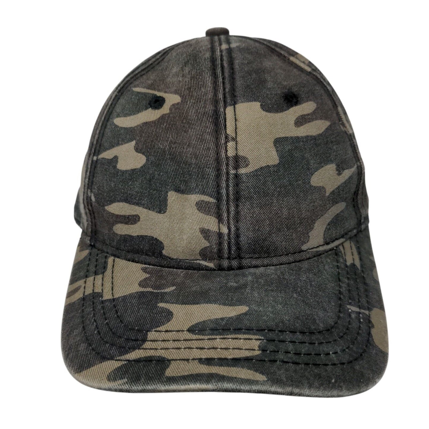 George Strapback Hat Camouflage OSFA Adjustable Vented Holes 6 Panel Blank