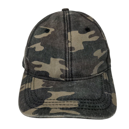 George Strapback Hat Camouflage OSFA Adjustable Vented Holes 6 Panel Blank
