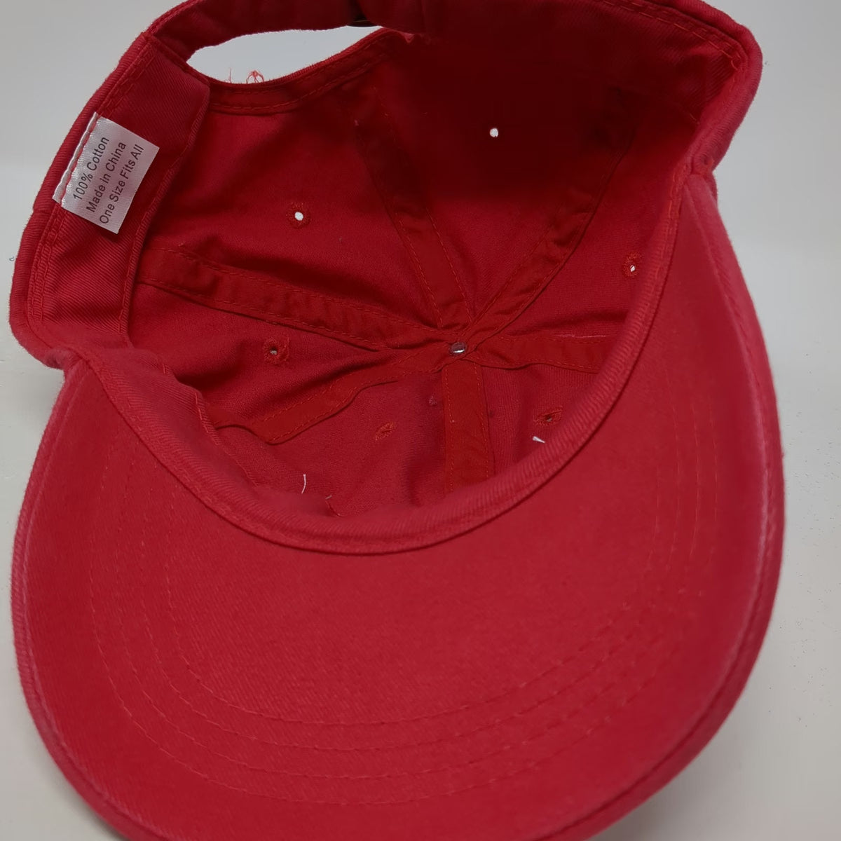 Ford Motorcraft Logo Baseball Cap Red One Size Embroidered Adjustable Strap hat