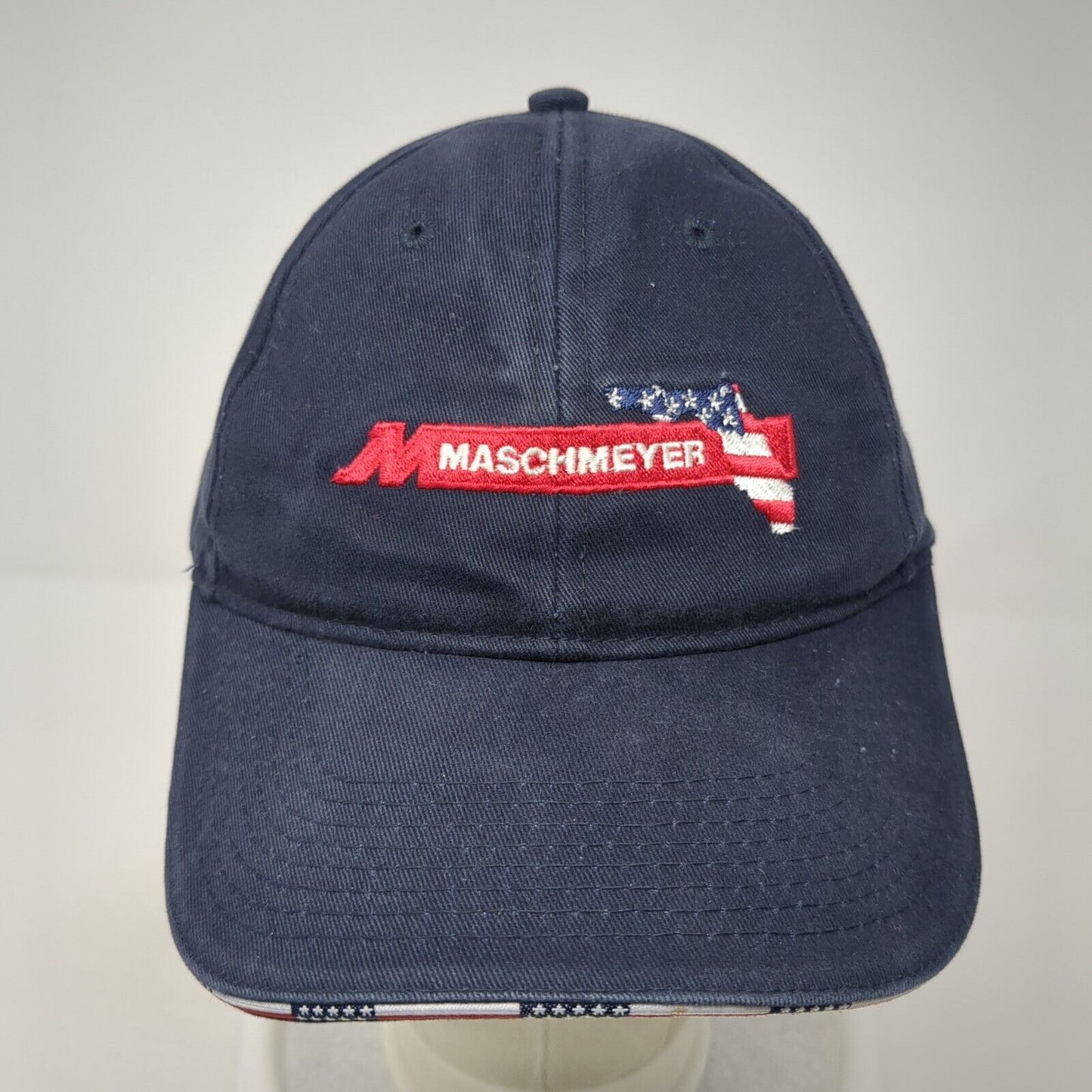 Maschmeyer Slideback Baseball Cap Blue OS Adjustable Embroidered Patriotic Katl