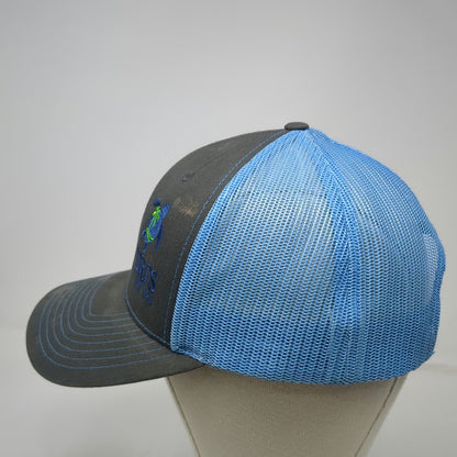 Richardson Trucker Hat Gray Blue One Size Mesh Back Snapback Pool And Spa Hat