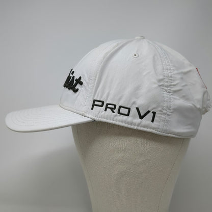 Titleist Baseball Cap White One Size Pro V1 FJ Performance Slideback Golf Hat