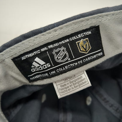 Adidas Vegas Golden Knights NHL Gray One Size Cap Slideback Logo Embroidered Hat
