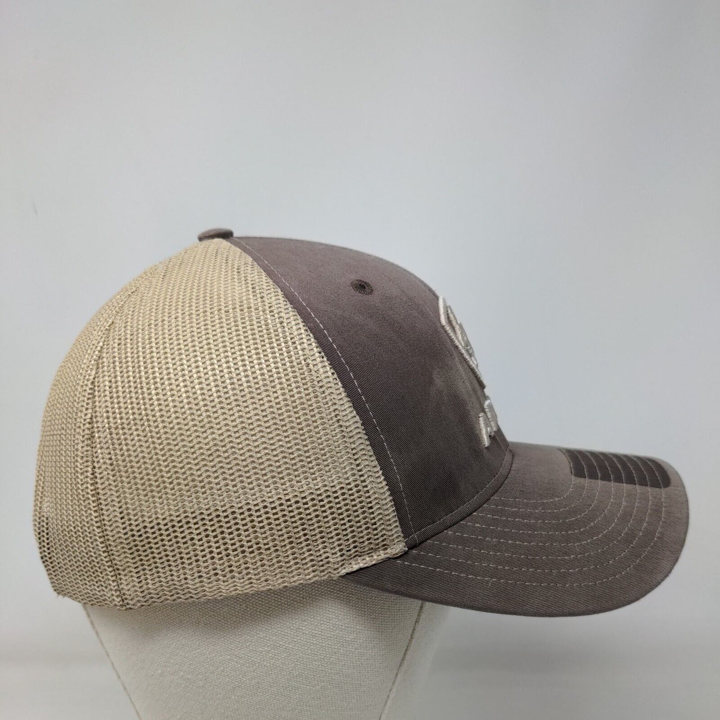 Ariat Snapback Trucker Hat Brown One Size Embroidered Mesh Back Richardson