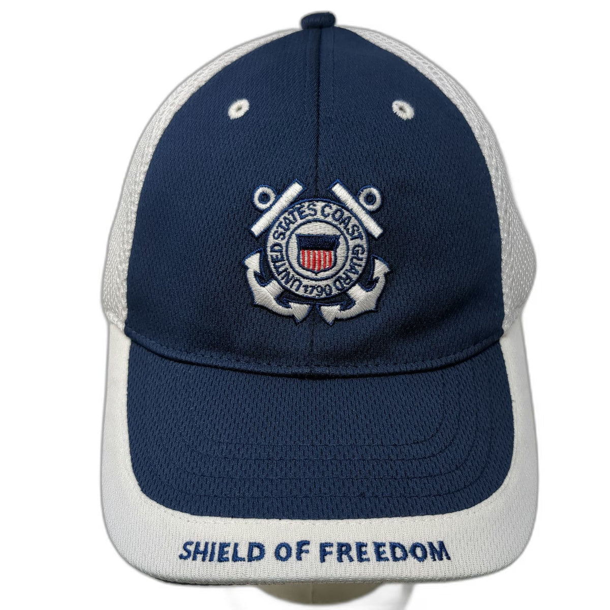 Oarsman 913 Baseball Cap Blue One Size US Coast Guard Mesh Back Stretch Fit Hat