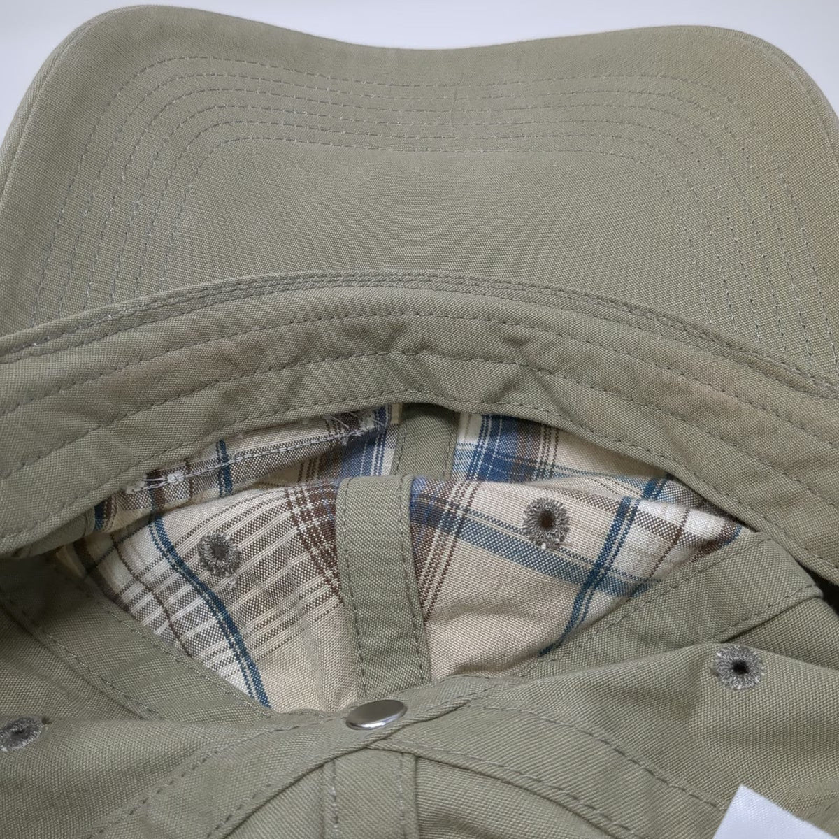 Columbia Baseball Cap Green One Size Omni-Shade Plaid Patch Slideback Hat