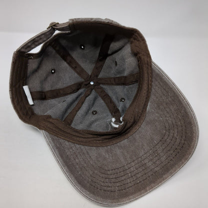 Smiley Face Slideback Hat Brown One Size Adjustable Solid 6 Panel