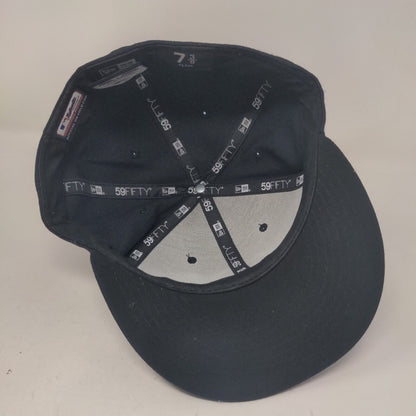 New Era Men's Fitted Hat Blue 7 3/8 Embroidered New York Yankees Logo MLB