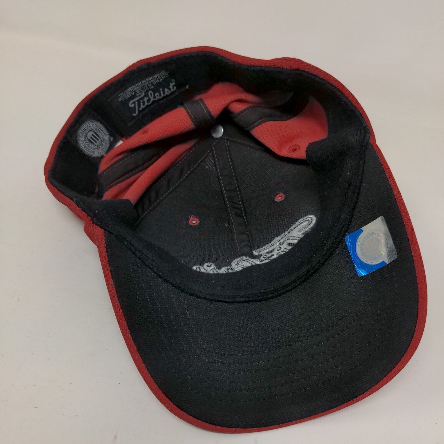 Titleist Fitted Hat Red Large-XL Embroidered 6 Panel Vent Holes