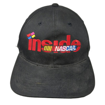 Track Gear 5 Panel Hat Black Inside NASCAR Snapback Racing Embroidered Vintage