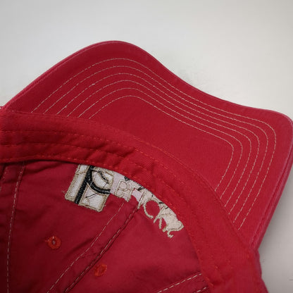 Beaver Caps Baseball Cap Red One Size Cotton Strapback Blicks Phosphate Hat Logo