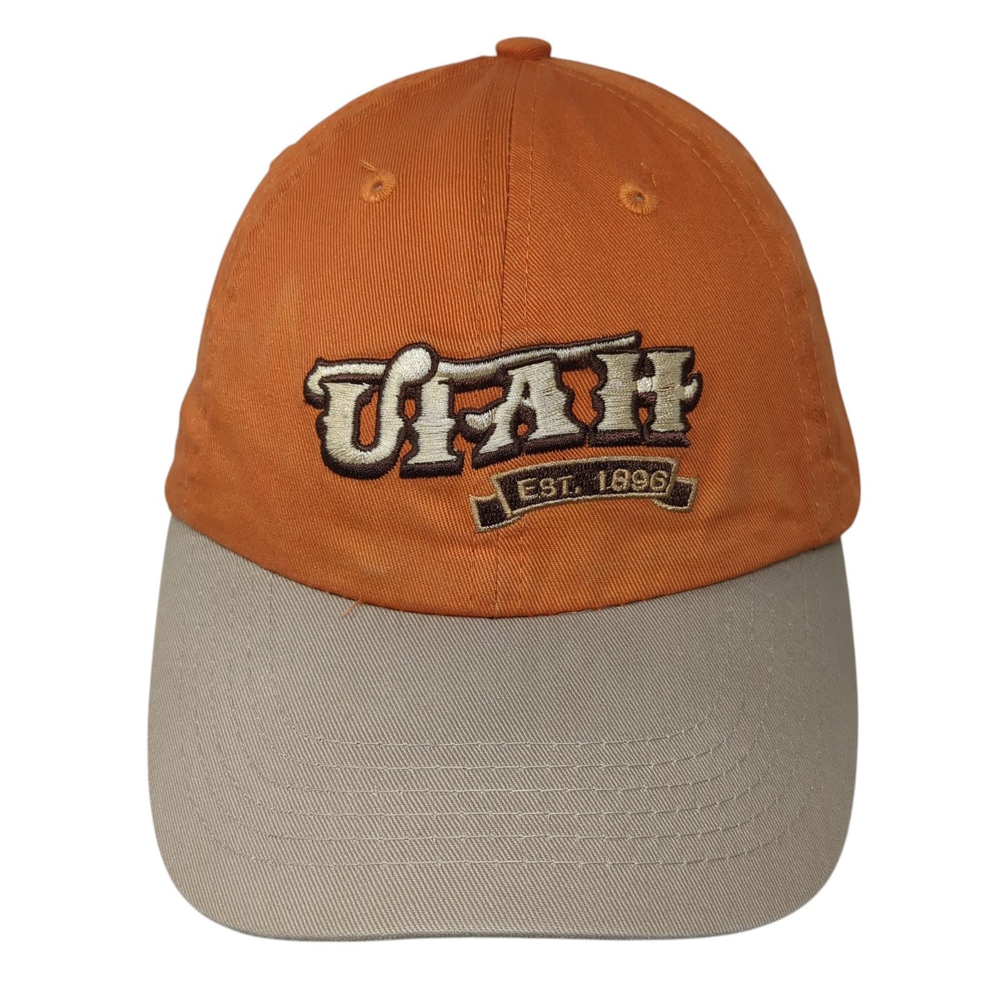 UTAH Est. 1896 Strapback Baseball Cap Orange OS Adjustable Smith Southwestern