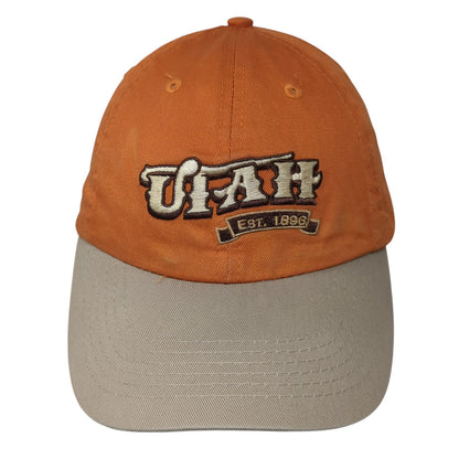 UTAH Est. 1896 Strapback Baseball Cap Orange OS Adjustable Smith Southwestern