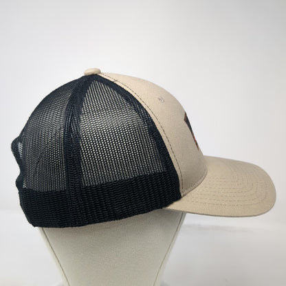 Scheels American Flag Trucker Hat Beige One Size Mesh Snapback Outdoor Sports