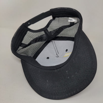 Mary Eddy's Snapback Mesh Back Trucker Hat Black One Size Embroidered