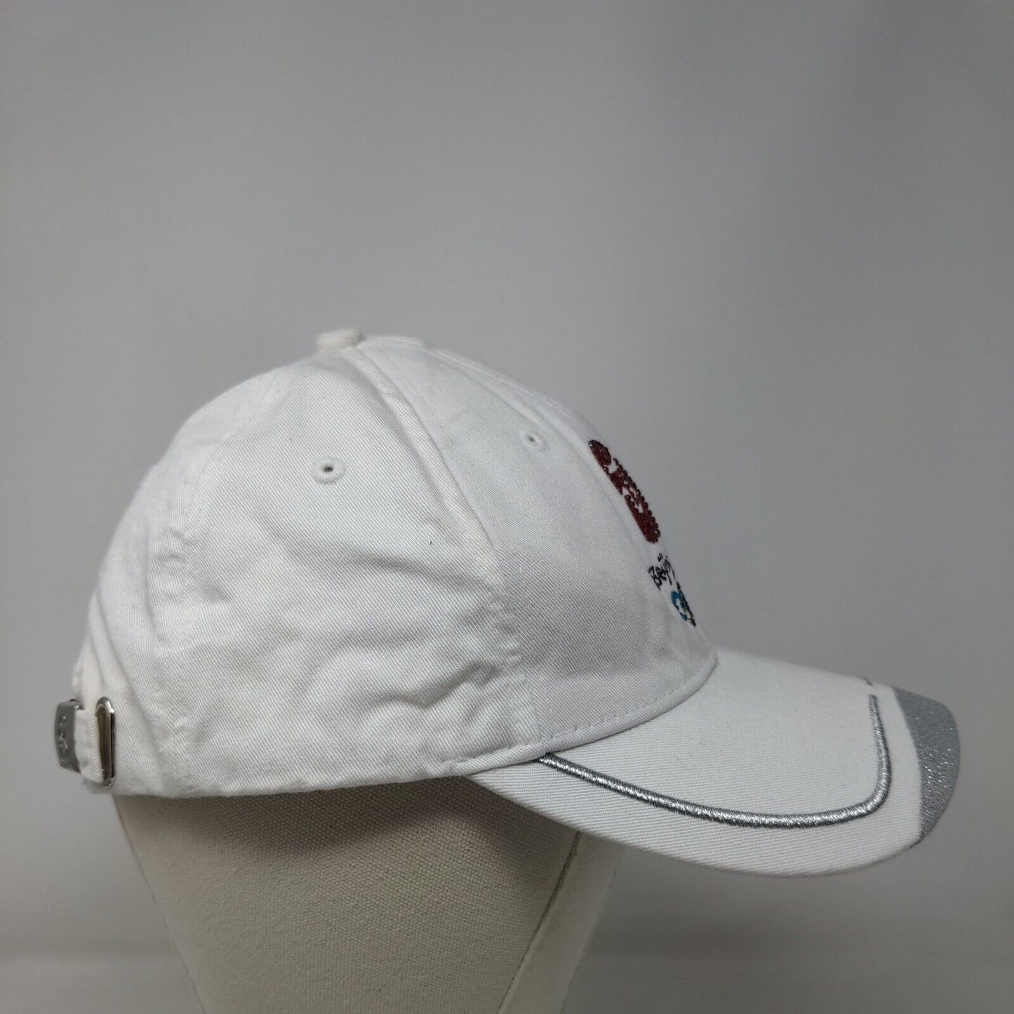 Beijing 2008 Olympics Women's Slideback Hat White OSFA Jewels Bling