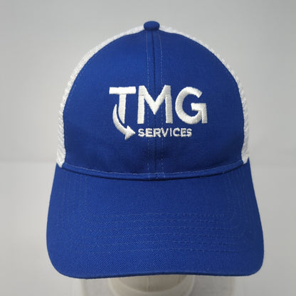 TMG Services Snapback Trucker Hat Blue OS Adjustable Mesh Back Cap America