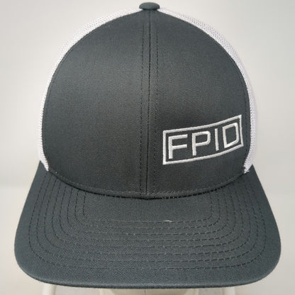 Pacific Headwear Trucker Hat Gray White One Size FPID Mesh Back Snapback 104C