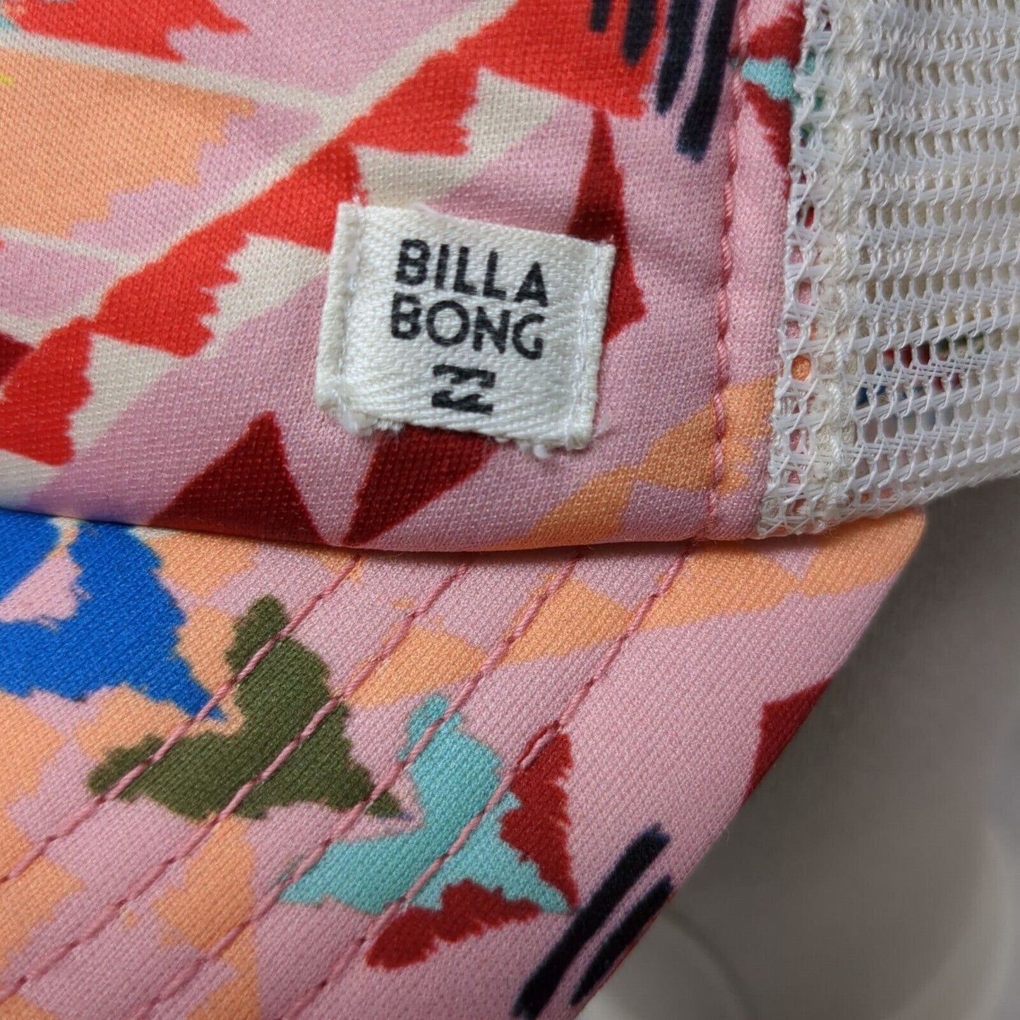 Billabong Snapback Mesh Back Trucker Hat Multi One Size Geo Aztec