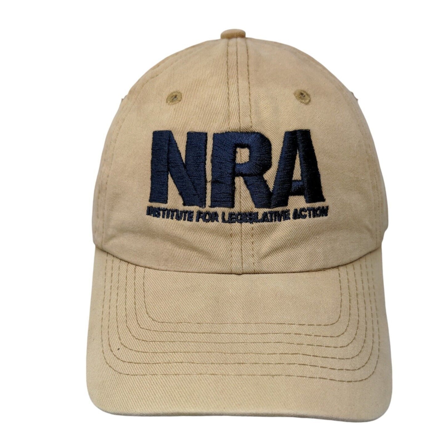 NRA Strapback Hat Tan One Size Embroidered Institute For Legislative Action