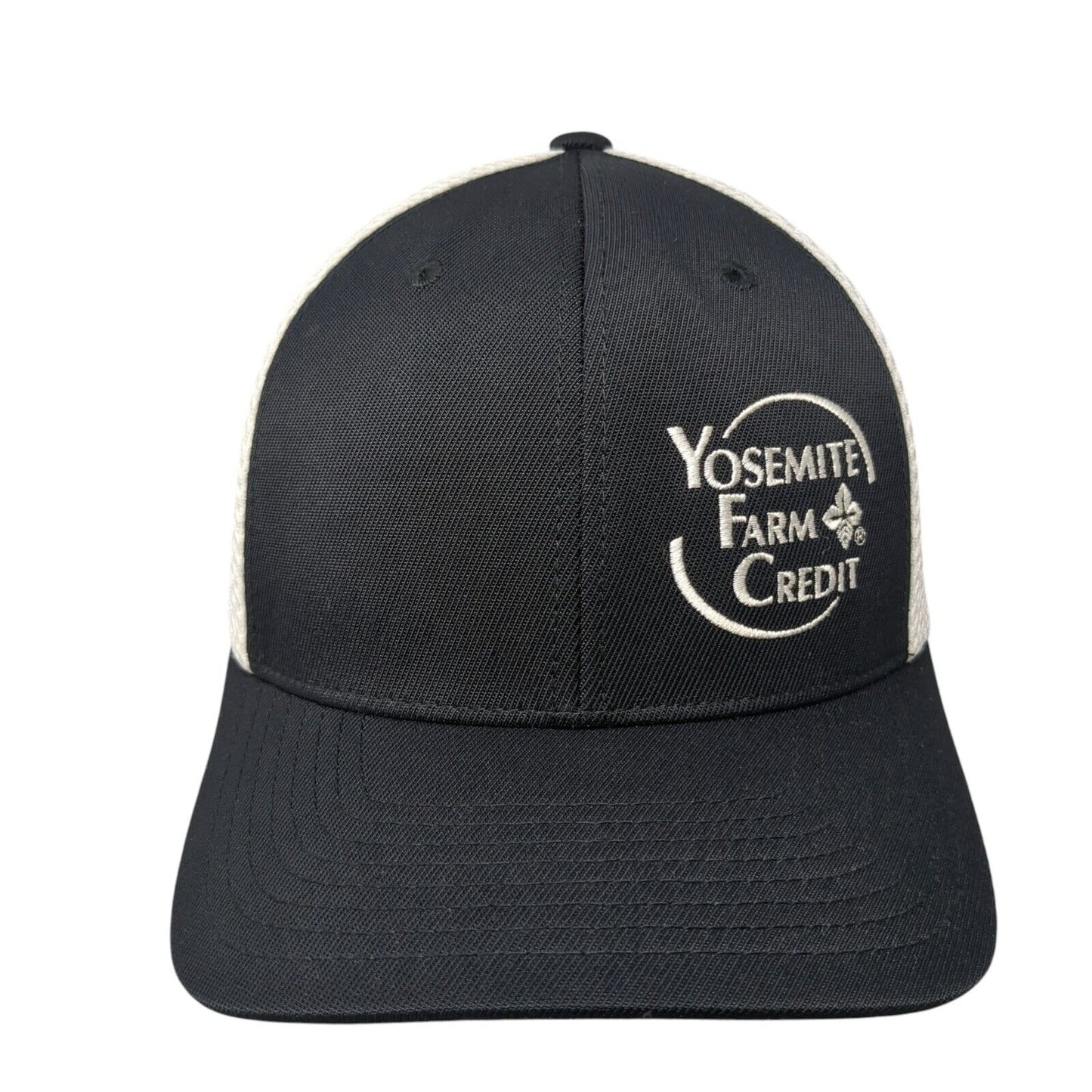 Yosemite Farm Credit Fitted Mesh Back Hat Black S-M Flexfit Yupoong