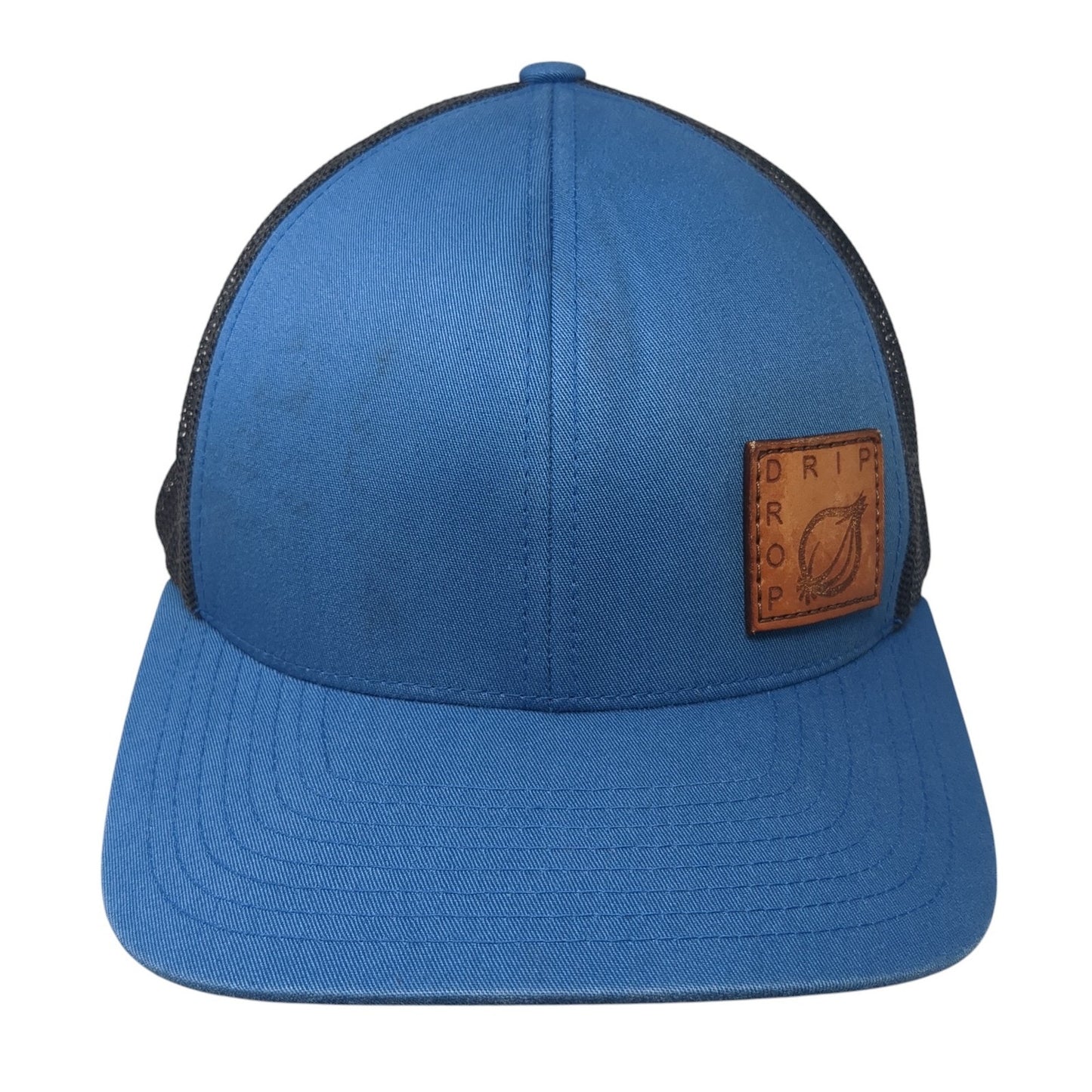 Drip Drop Patch Snapback Mesh Back Trucker Hat Black One Size 6 Panel