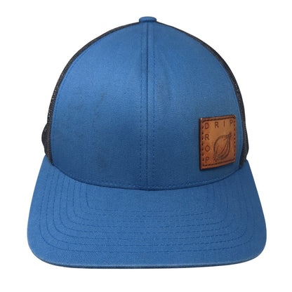 Drip Drop Patch Snapback Mesh Back Trucker Hat Black One Size 6 Panel