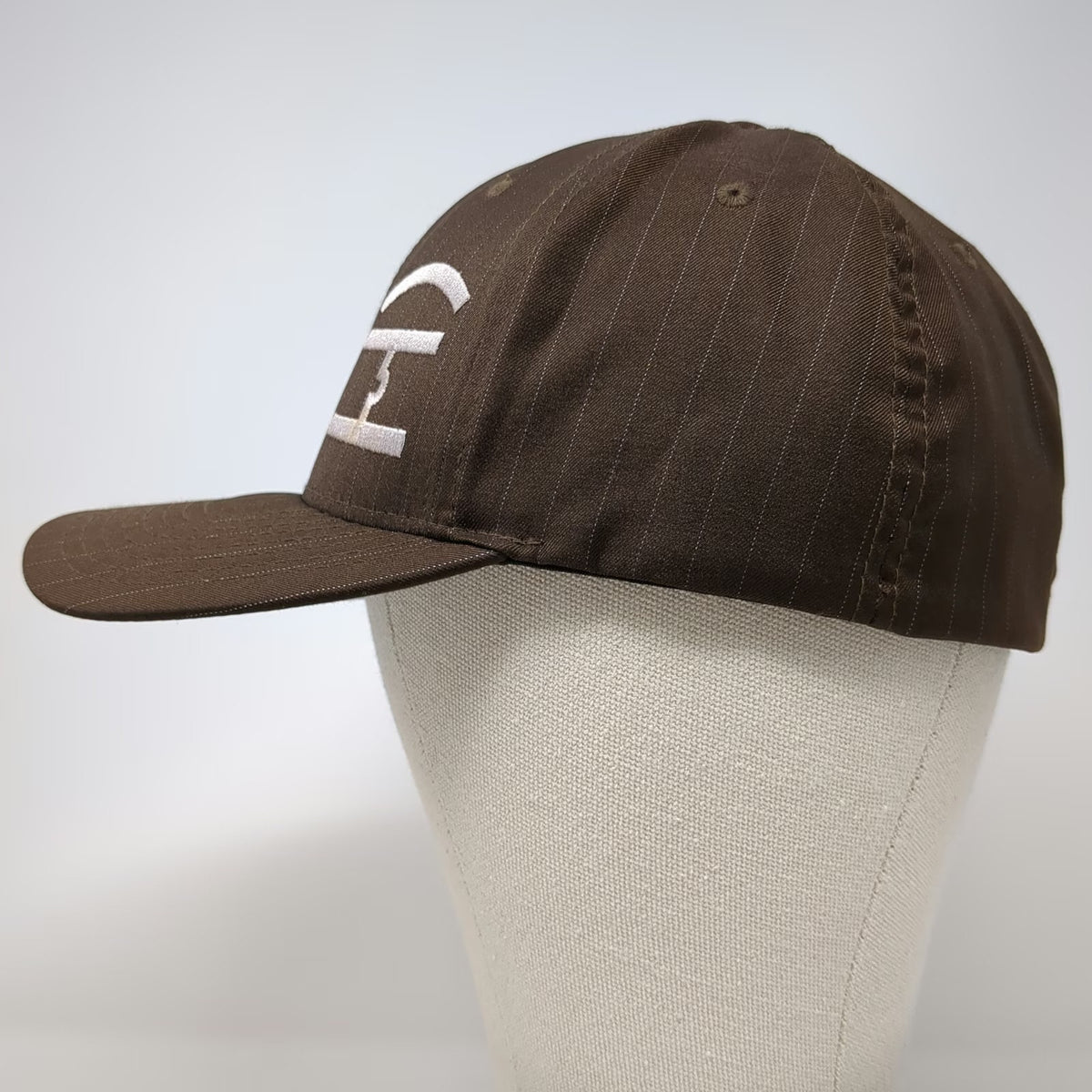Flexfit Baseball Cap Brown XL Powder River Rodeo #23 Hat Fitted Embroidered