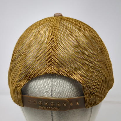 Richardson Trucker Hat Brown Camo One Size Snapback Seid Crane Service Mesh