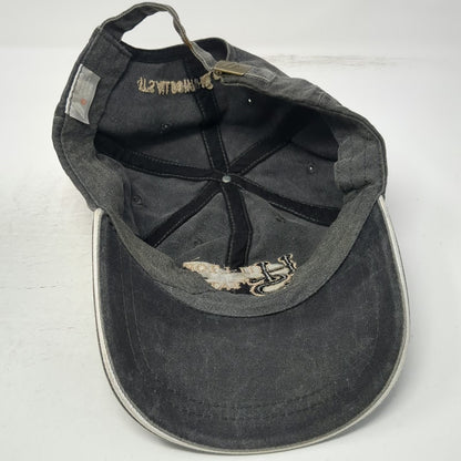 Decky Baseball Cap Gray One Size Side Zipper Pocket Hilltop Station Hat Strap