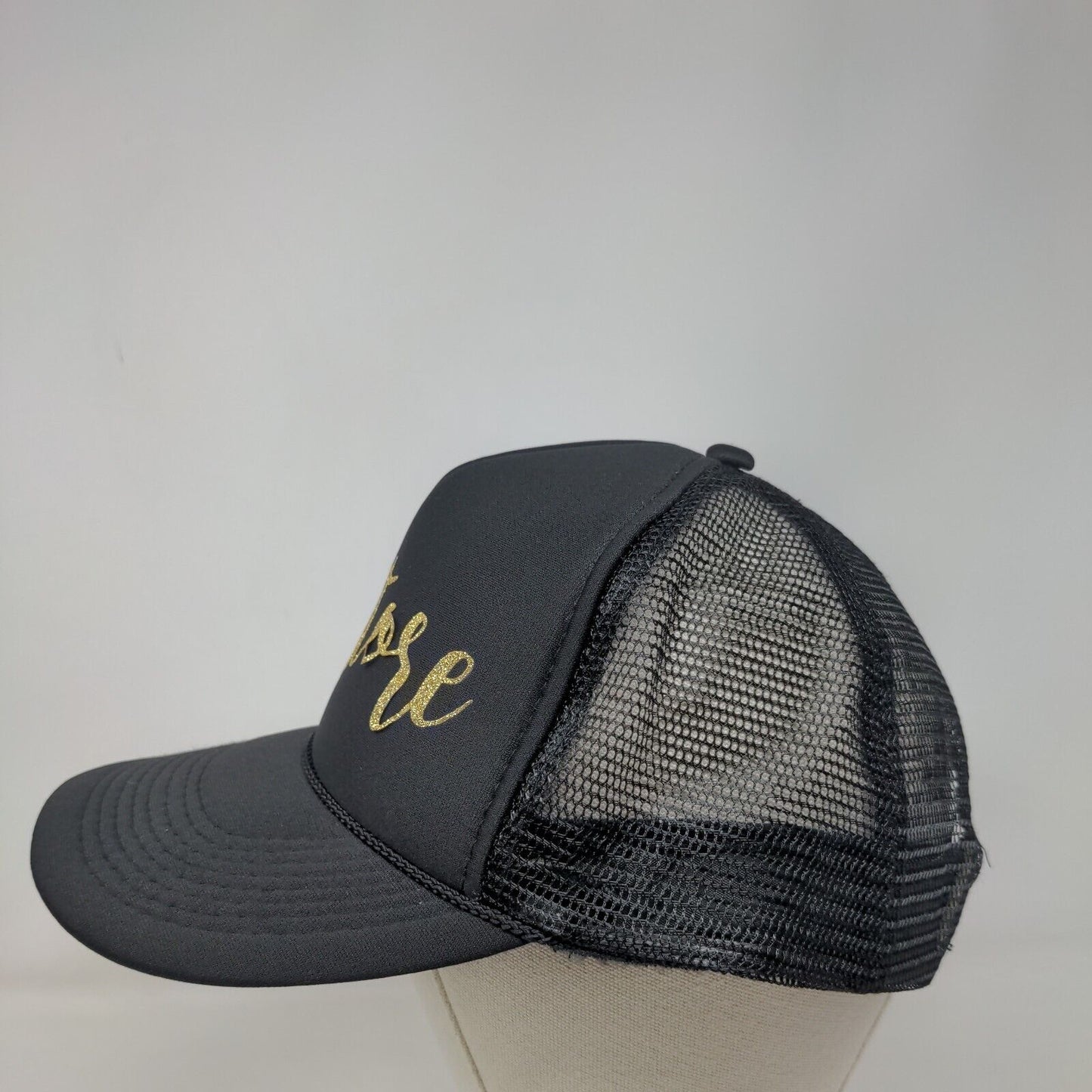 Restore Snapback Trucker Hat Black OSFM Adjustable Mesh Back 6 Panel Otto