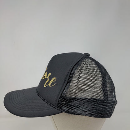 Restore Snapback Trucker Hat Black OSFM Adjustable Mesh Back 6 Panel Otto