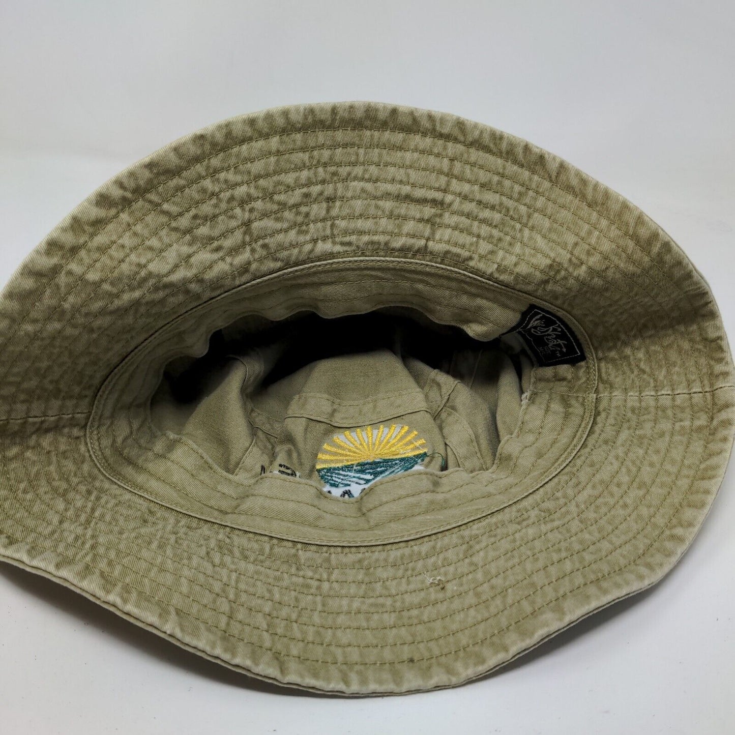 Headshots Men's Bucket Hat Green Tan Size M-L Embroidered Co Alliance Logo