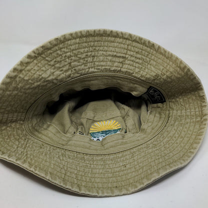 Headshots Men's Bucket Hat Green Tan Size M-L Embroidered Co Alliance Logo
