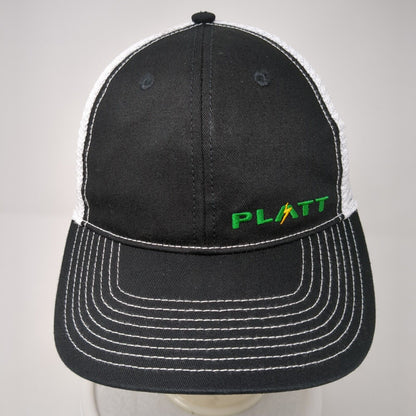 Platt Fitted Mesh Back Trucker Hat Black One Size Colorblock 6 Panel