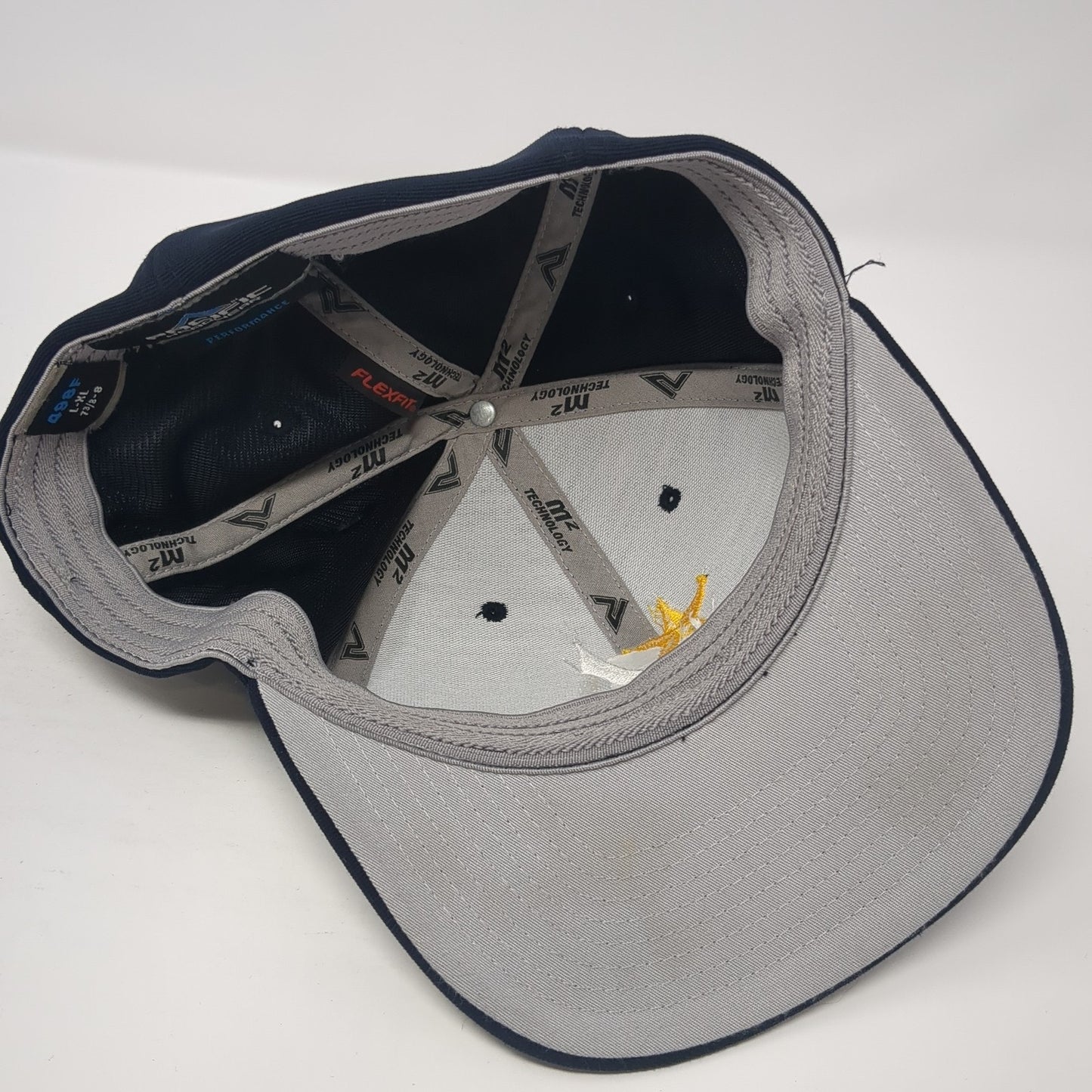 M Fitted Baseball Cap Blue Size 8 Lightweight Embroidered Pacific Headwear
