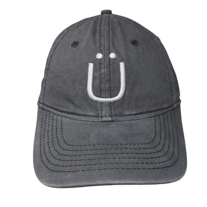 Ü Slideback Hat Gray One Size Adjustable Embroidered Vented Holes Sportsman