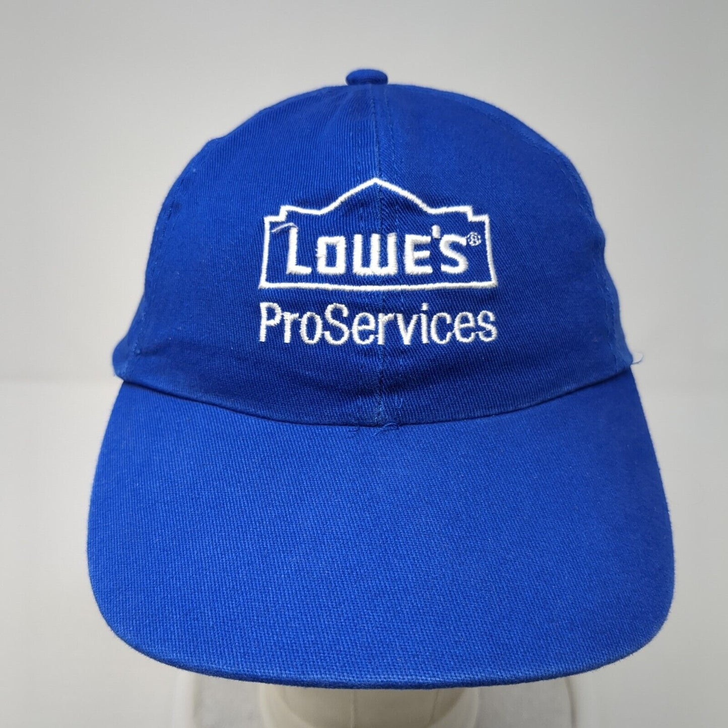 Lowe's Pro Services Strapback Hat Blue One Size Adjustable Embroidered