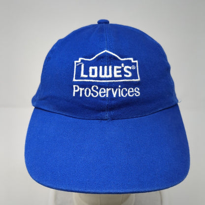 Lowe's Pro Services Strapback Hat Blue One Size Adjustable Embroidered