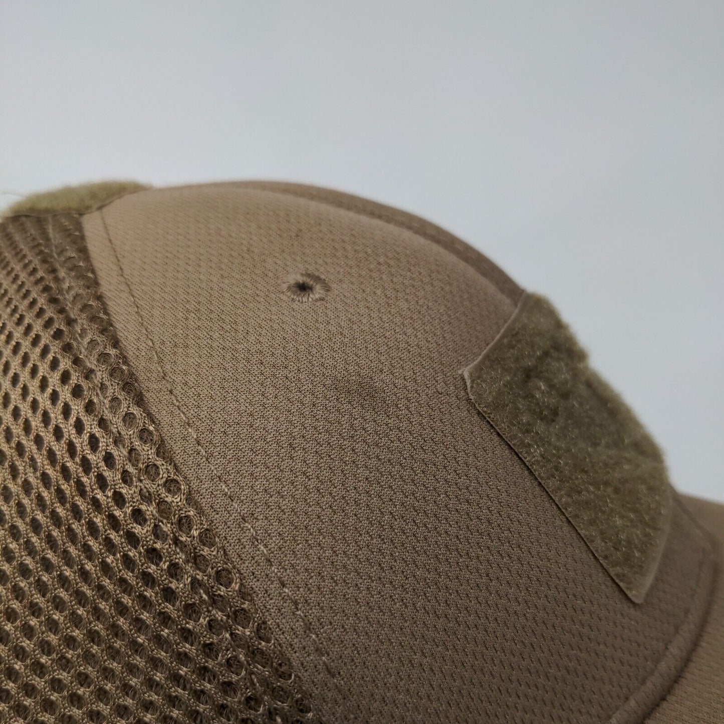 Condor Patch Fitted Mesh Back Hat Brown L/XL Vent Holes 6 Panel