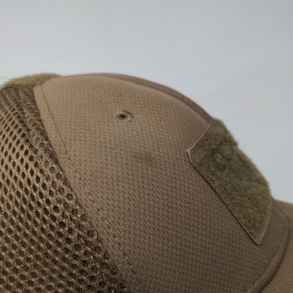 Condor Patch Fitted Mesh Back Hat Brown L/XL Vent Holes 6 Panel