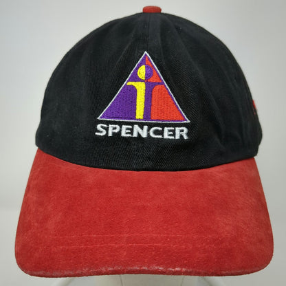 Spencer's Baseball Cap Black Red One Size Suede Brim Slideback Gift Shop Hat