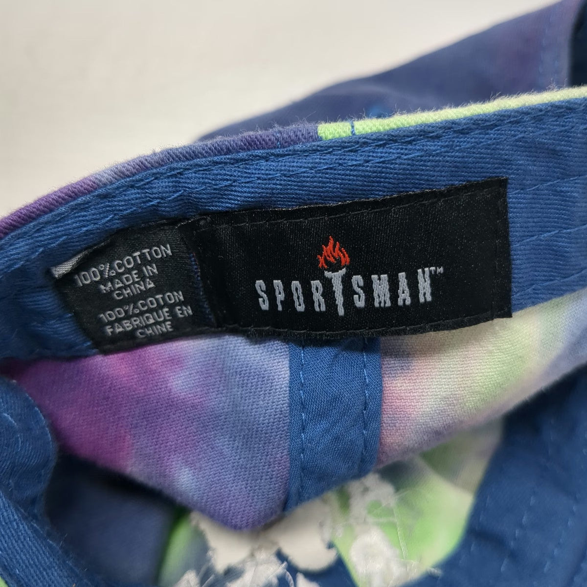 Sportsman Baseball Cap Blue Green Purple Tie-Dye Acid Rap Chance One Size Hat