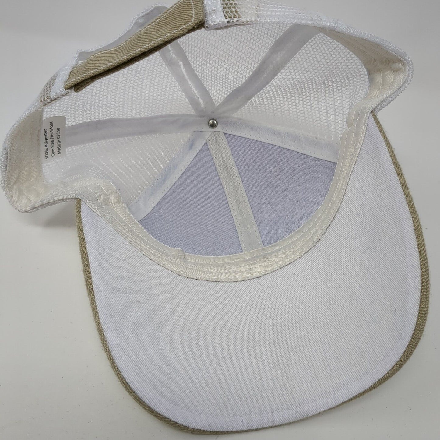 Wild Things Taxidermy Strapback Trucker Hat Tan One Size Mesh Back