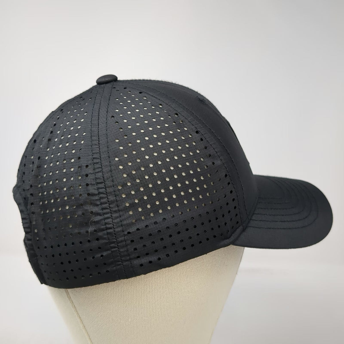 Holed Out Baseball Cap Black One Size Shaker Hills Golf Course Leather Patch Hat
