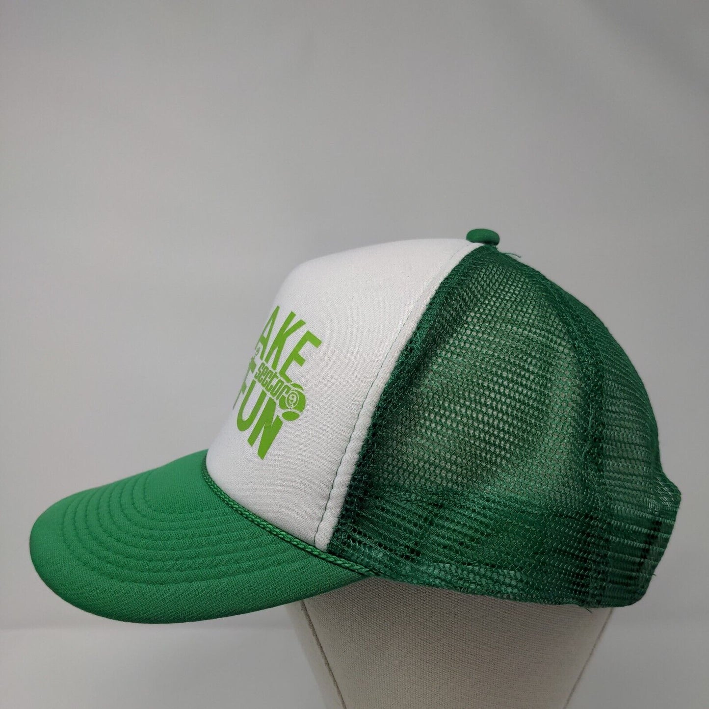 We Make Sector Fun Snapback Rope Trucker Hat Green OSFM Mesh Back Otto