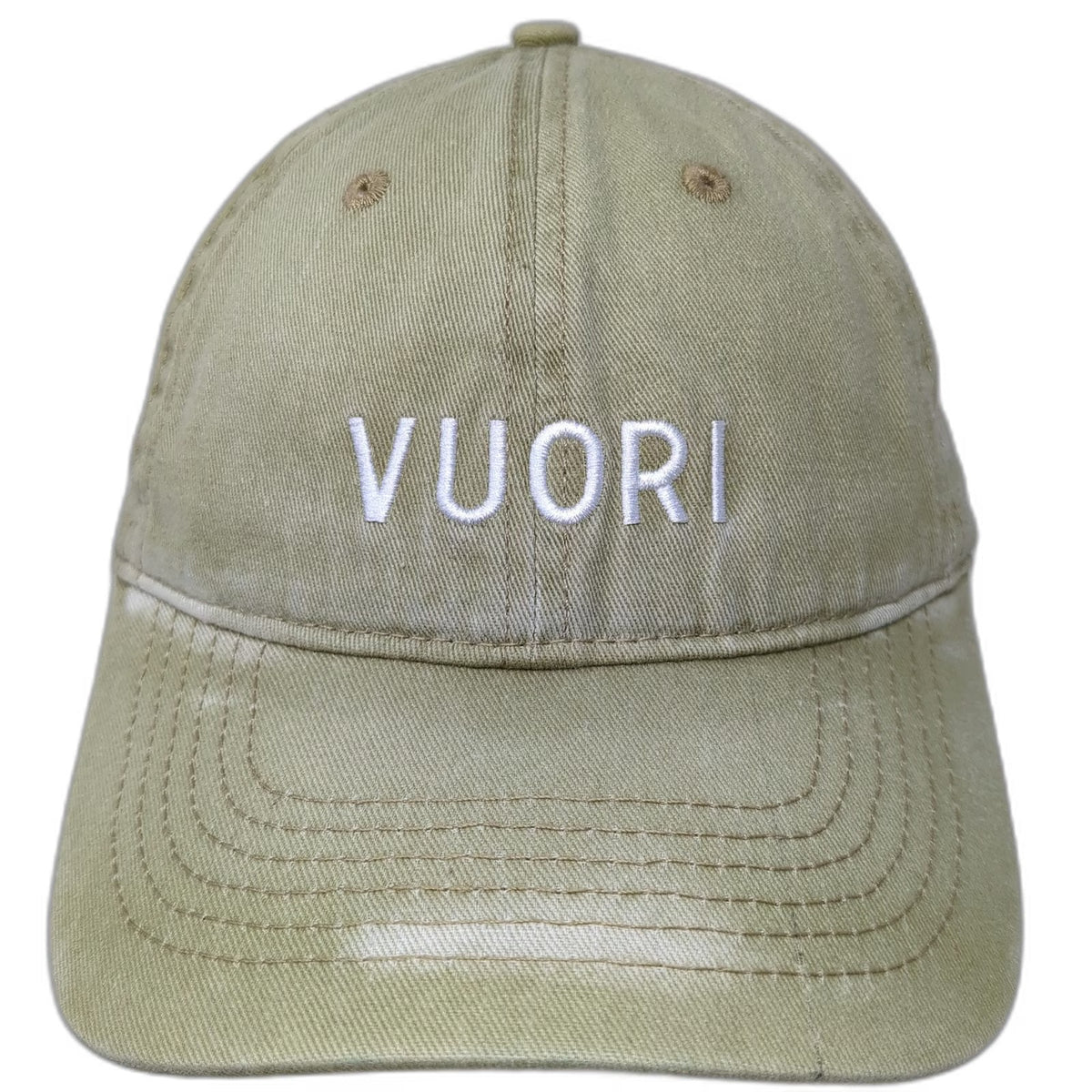 Vuori Baseball Cap Green One Size Adjustable Embroidered Cotton Slideback Hat