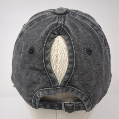 MAGA American Flag Slideback Hat Gray One Size Adjustable Ponytail
