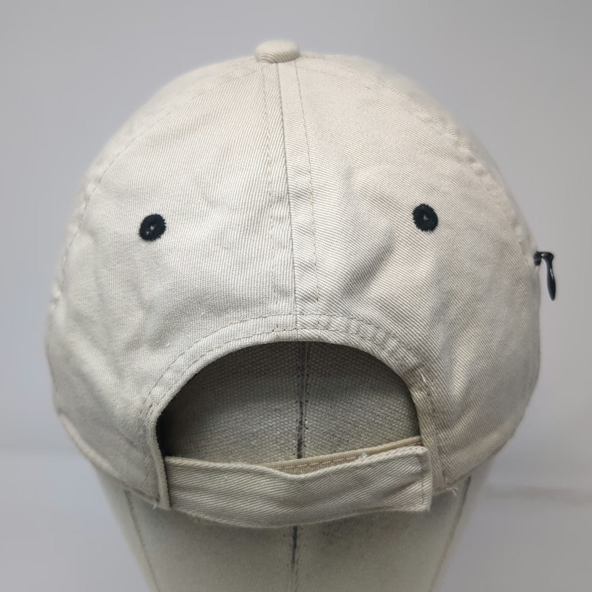 Hyp Baseball Cap Beige One Size Side Zipper Pocket Mountain Logo Cotton Hat