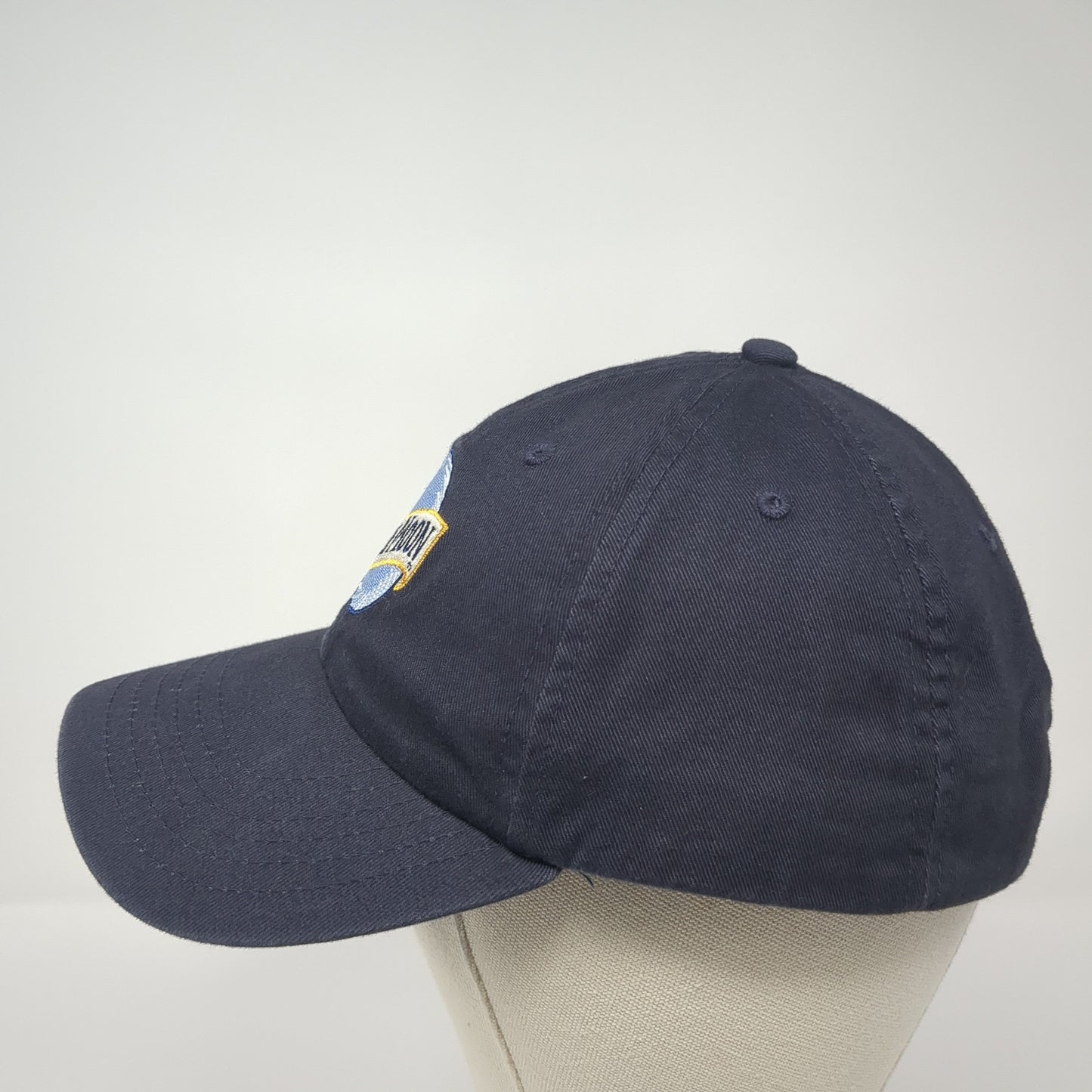 Blue Moon Strapback Hat Blue One Size Adjustable Embroidered Outdoor